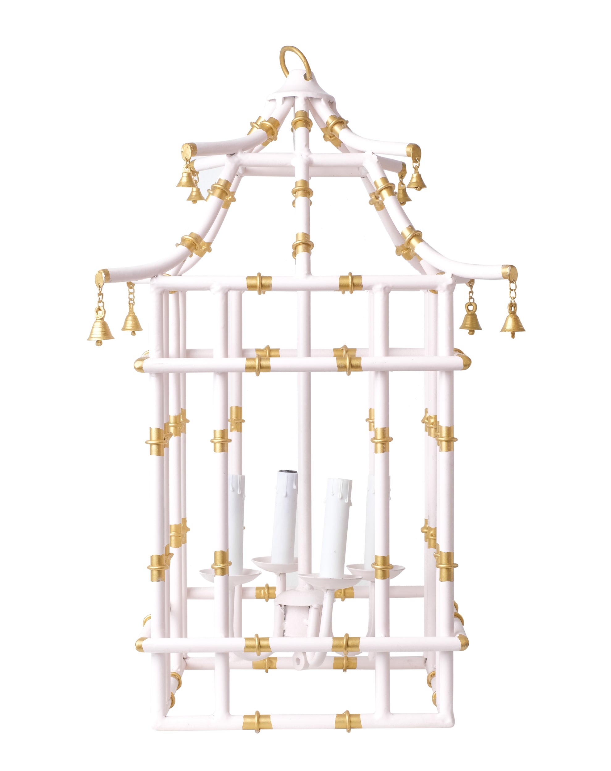 Pale Pink & Gold Bamboo Lantern