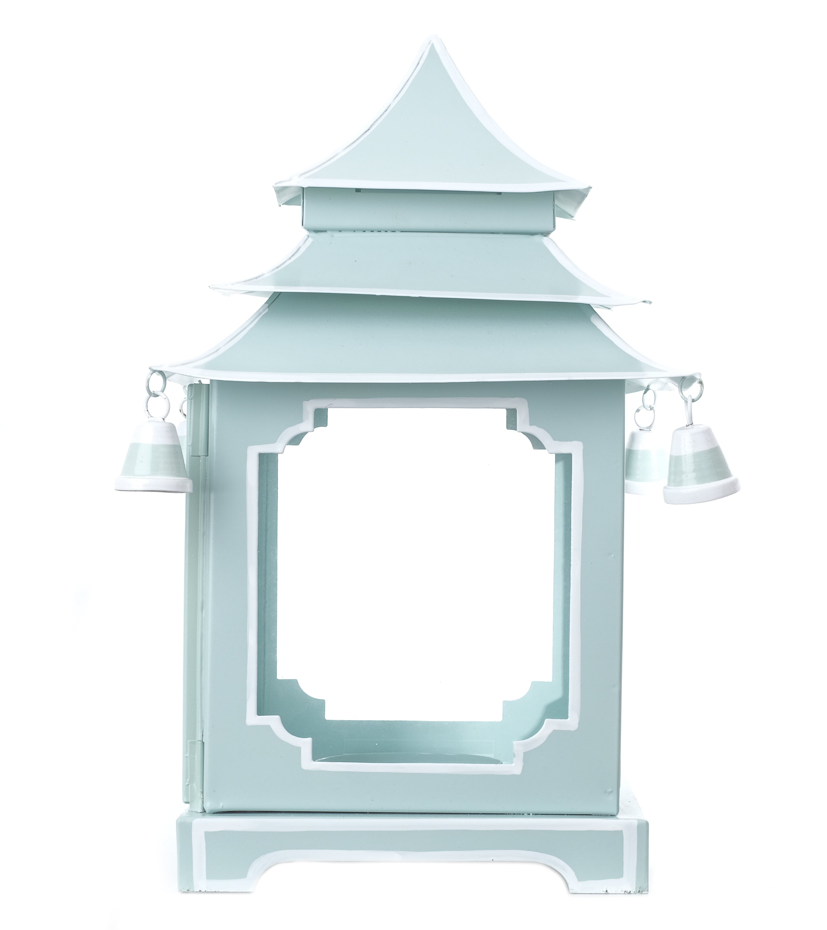 Incredible pale blue/white large pagoda hurricane