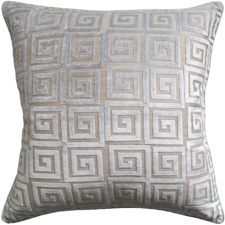 Athenee Gray Greek Key Pillow