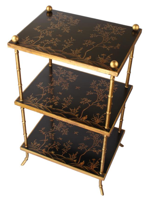 Black & Gold Three Tiered Stand