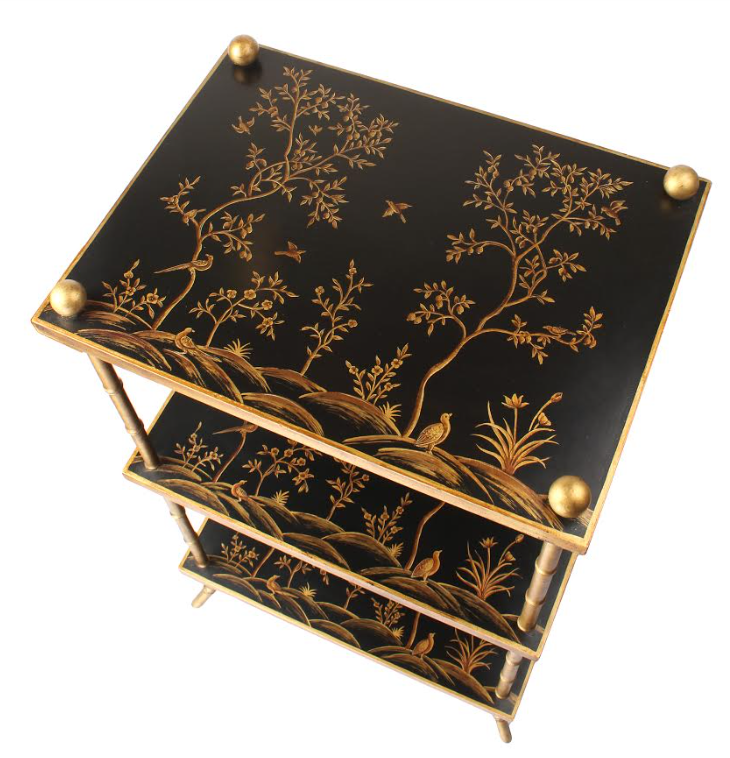 Black & Gold Three Tiered Stand