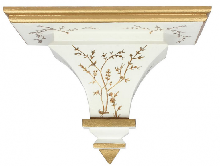 Hand Painted Chinoiserie Wood Bracket