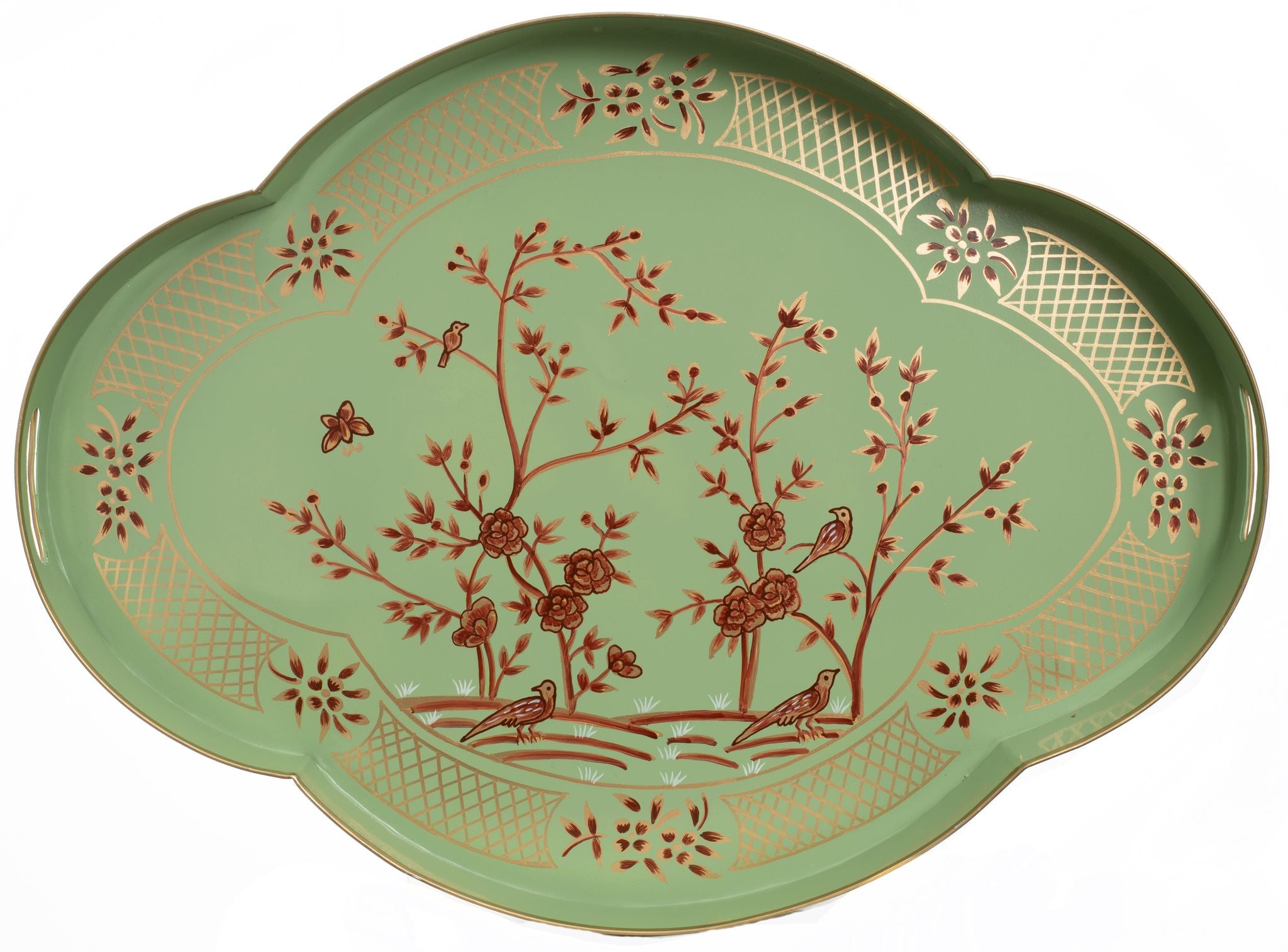 Celadon Green Scalloped Tray