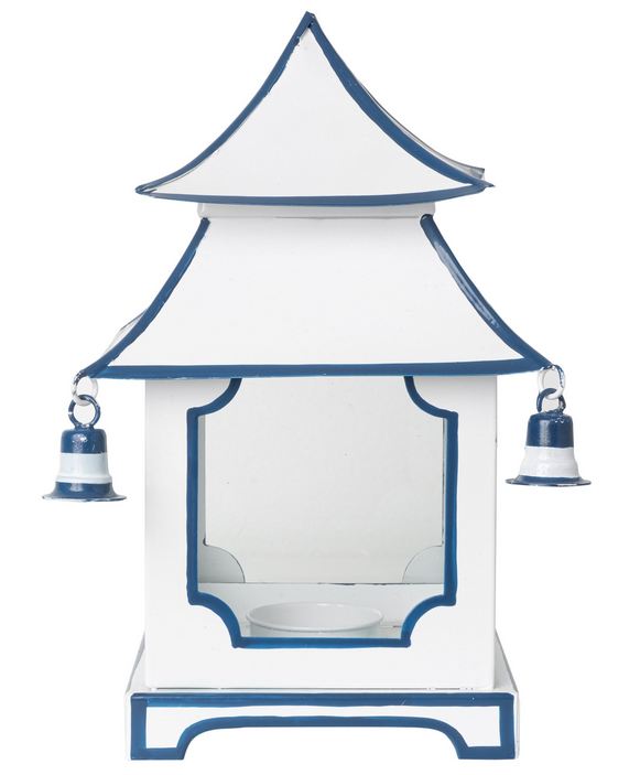 Fabulous white/navy pagoda (large)