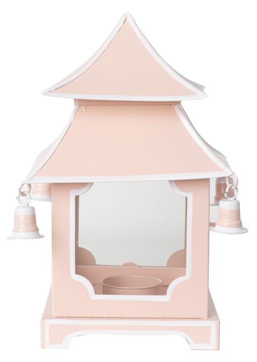 Pale Pink & White Pagoda Lantern