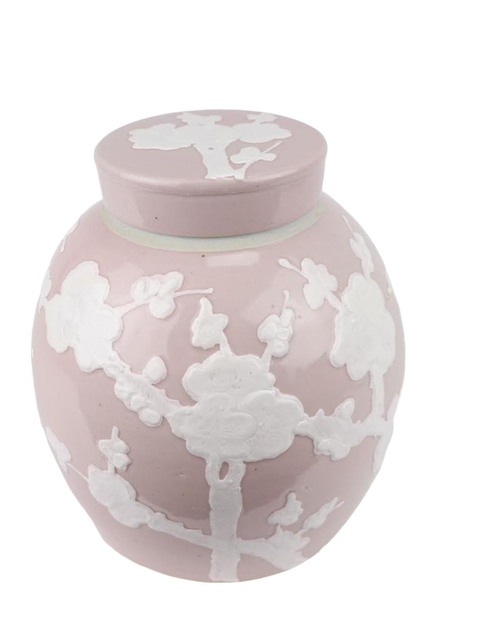 PASTEL PALE PINK CHERRY BLOSSOM FLAT TOP JAR