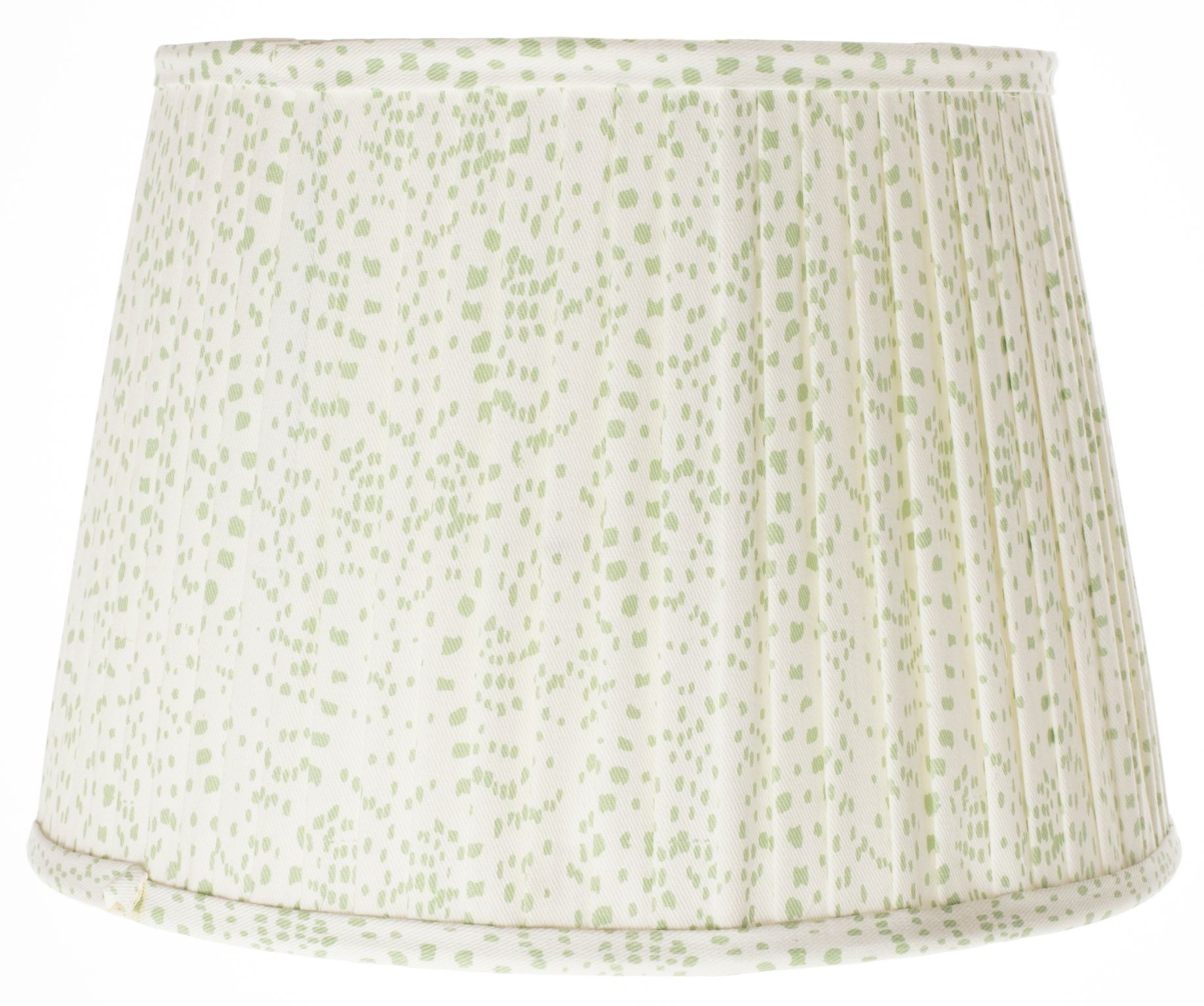 Stunning new pleated medium olive dot lampshade