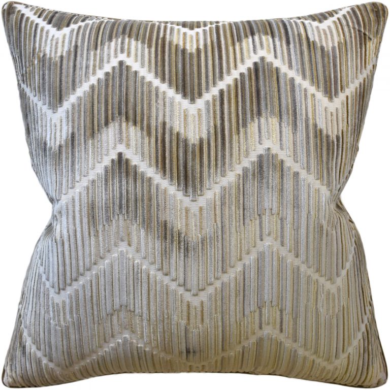 Chevron Velvet Truffle