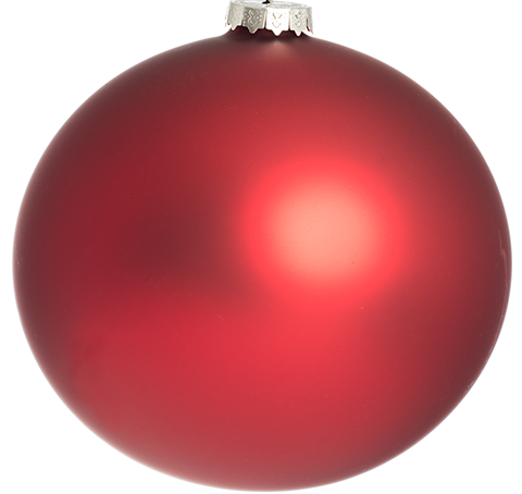 Red Pearlized Ball Ornaments - Set of 4