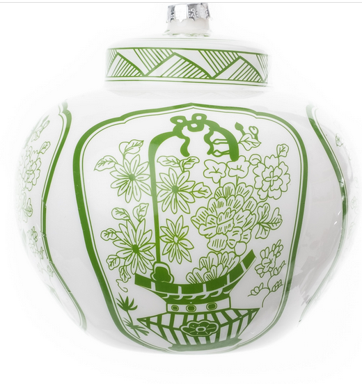 Flat Top Green Jar Ornament