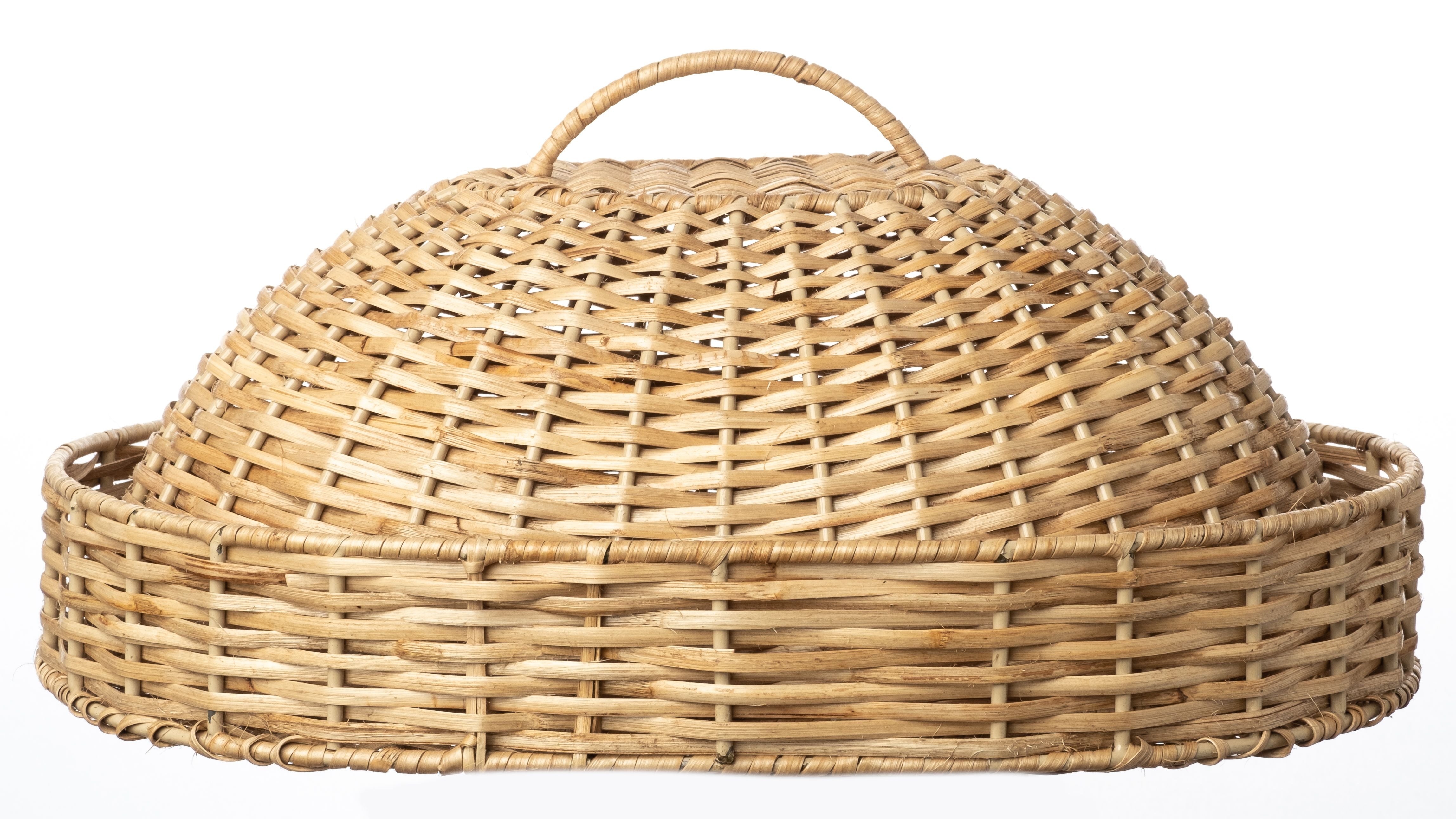 Oval Wicker Domed Cloche