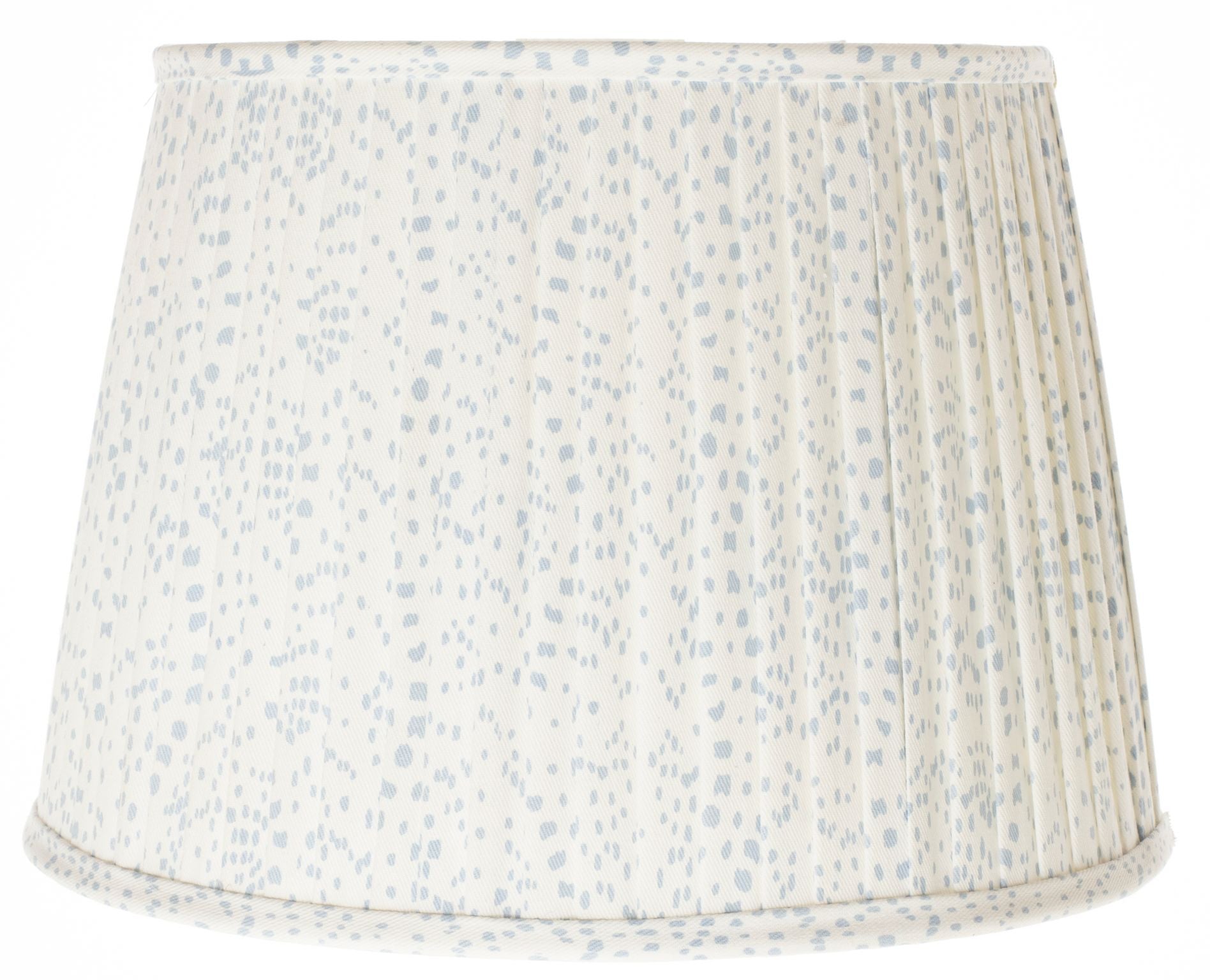 Stunning new pleated light blue dot lampshade