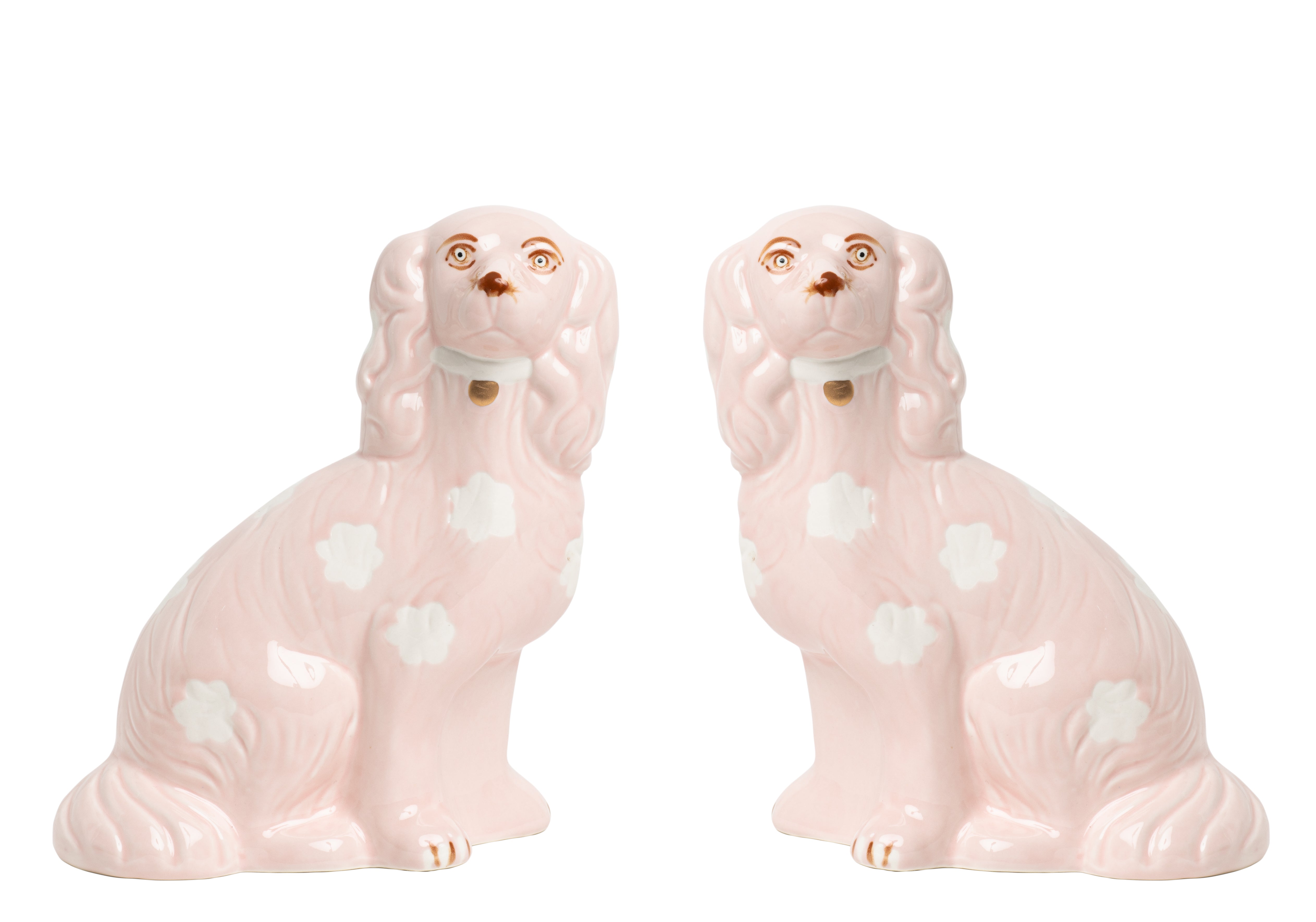 Pale Pink Staffordshire Dogs