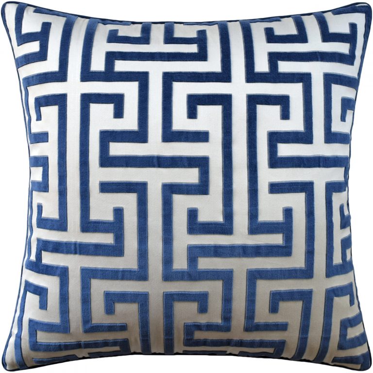 Ming Trail Navy Pillow