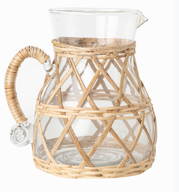 Hampton Glass Wicker Pitcher