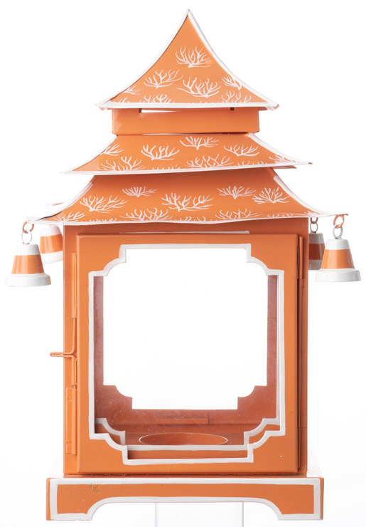 Beautiful coral/white large pagoda