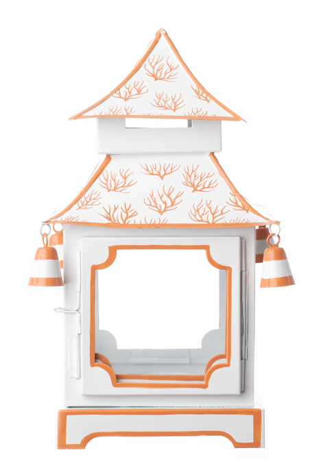 Beautiful white/coral medium pagoda