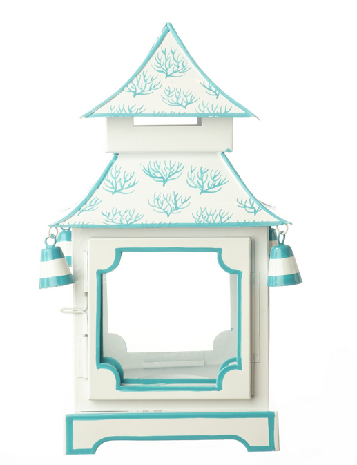 Beautiful white/soft aqua medium pagoda