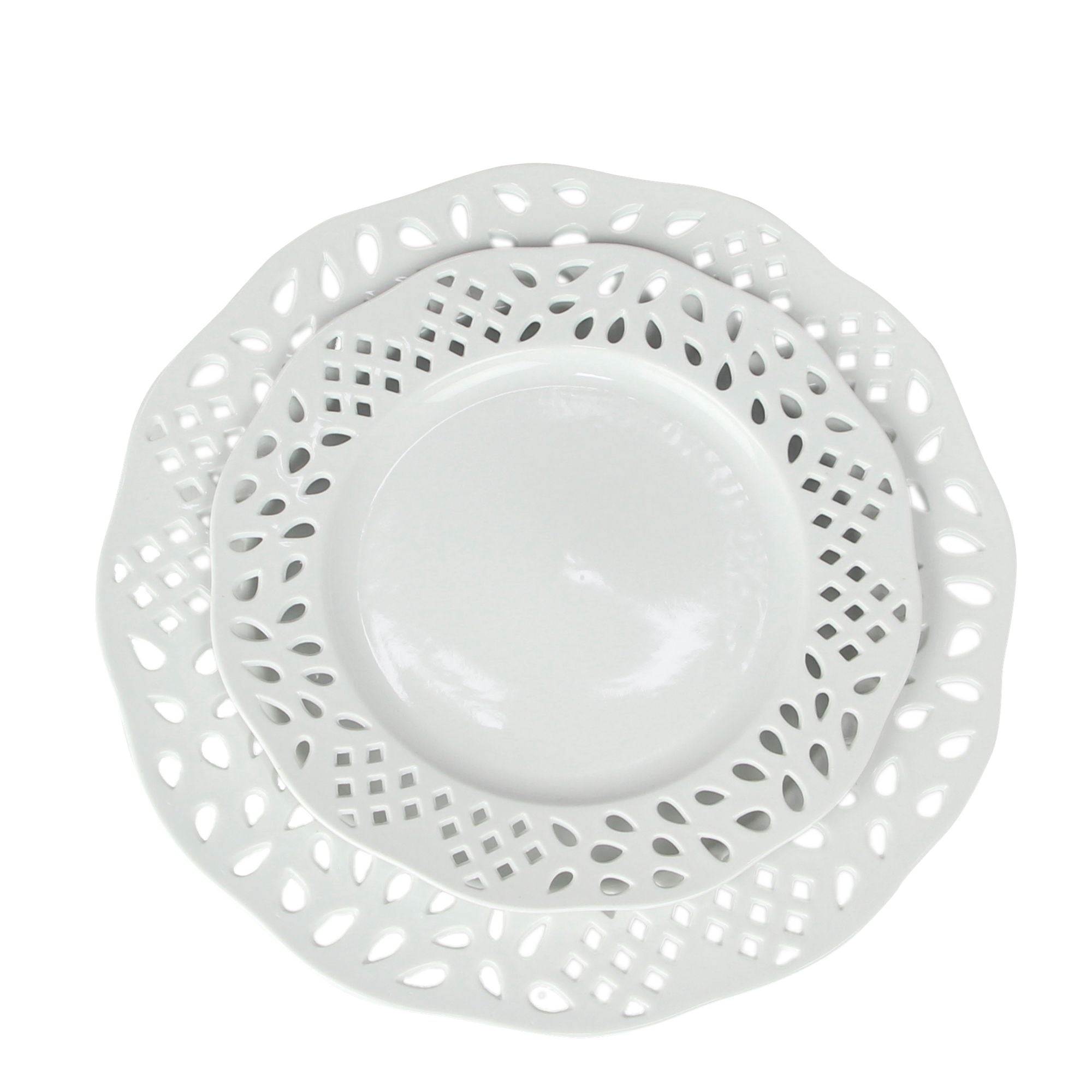 White Pierced Dinnerware