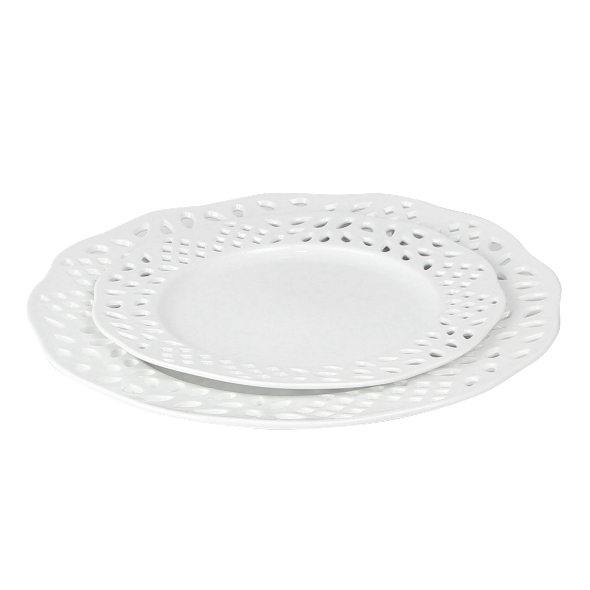 White Pierced Dinnerware