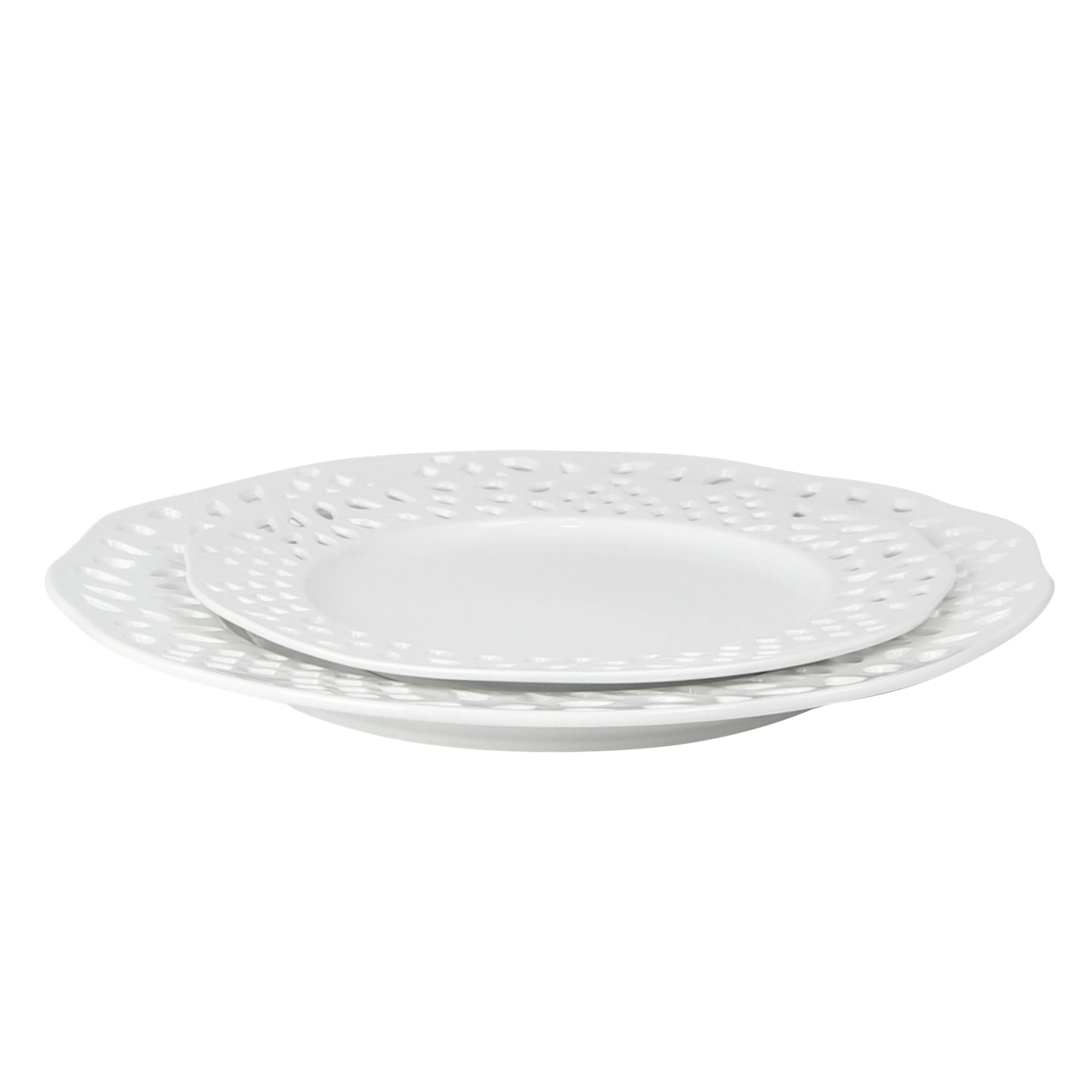 White Pierced Dinnerware