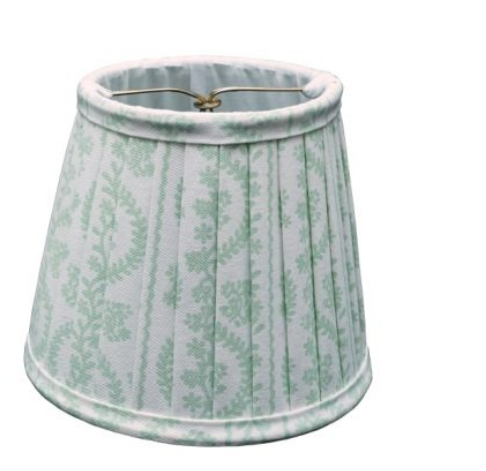 Beautiful new pleated lampshade in soft green