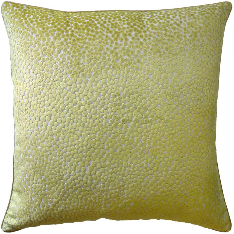 Polkadot Plush Citron Pillow