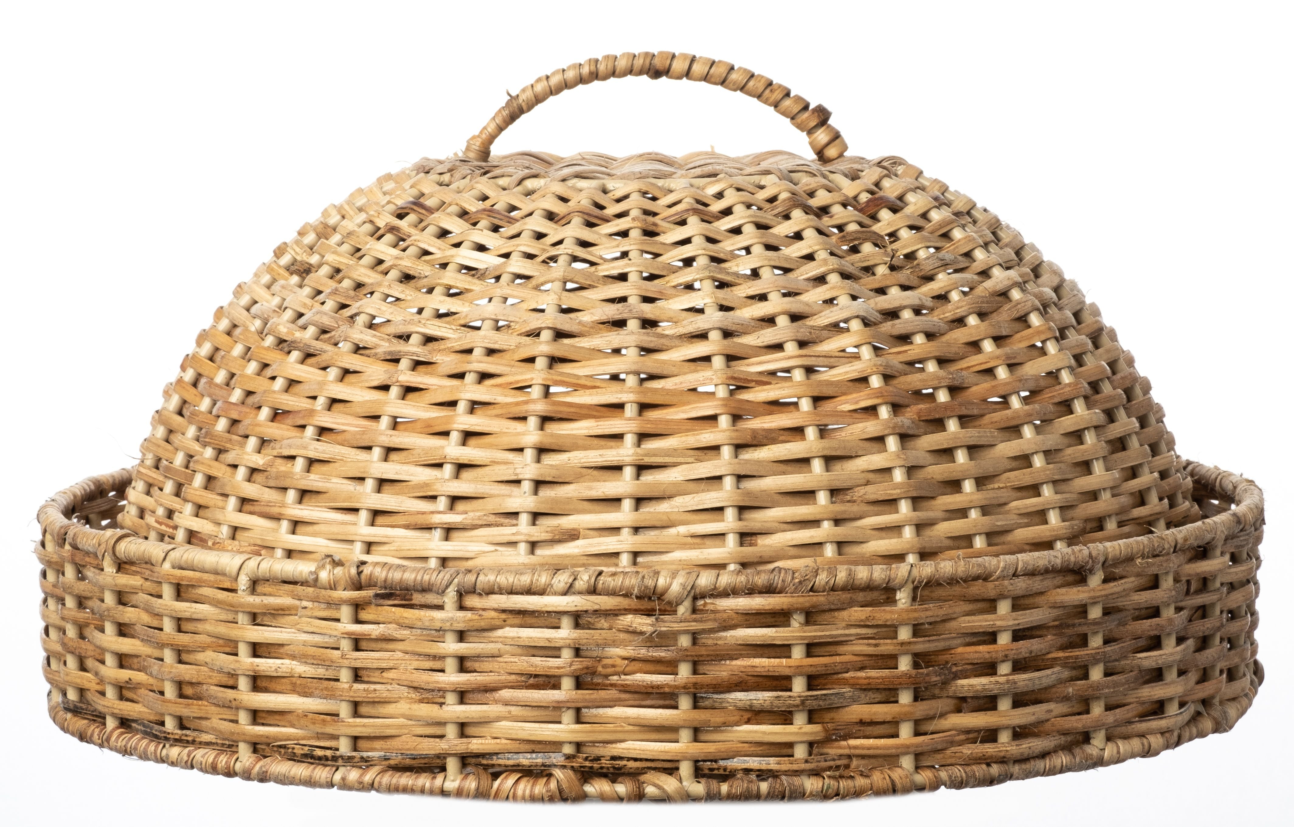 Round Wicker Domed Cloche