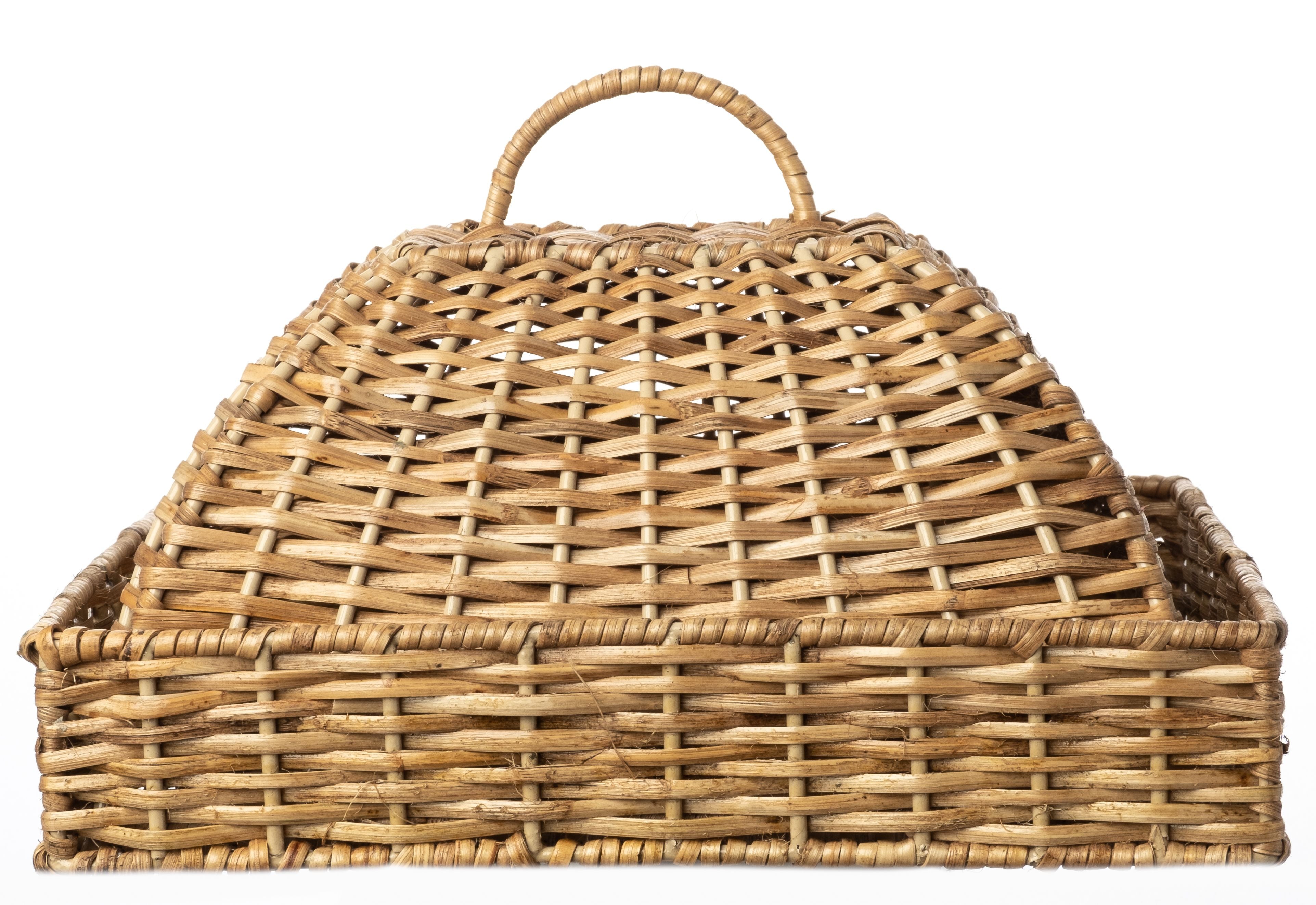 Square Wicker Domed Cloche