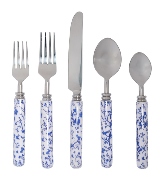 Incredible new chinoiserie flatware (navy)