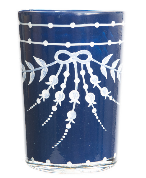 Stunning new lily of the valley glasses/vase (blue) 