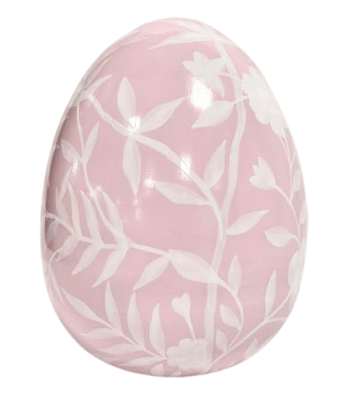 Stunning soft pink chinoiserie egg (5 sizes)