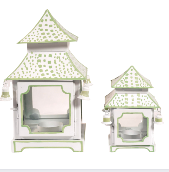 Gorgeous dot green/white pagoda (2 sizes)