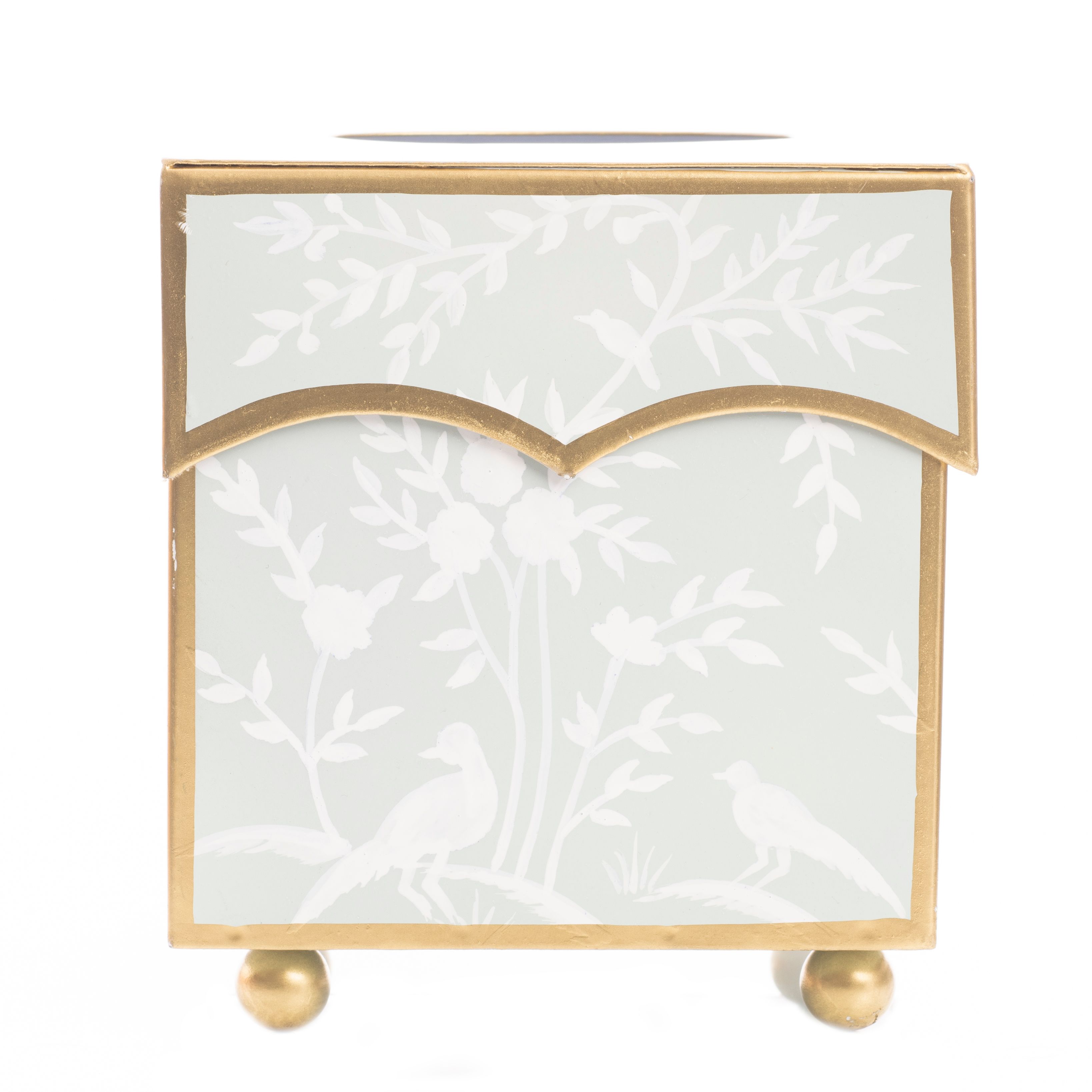 Blue & White Chinoiserie Floral Tissue Box Cover