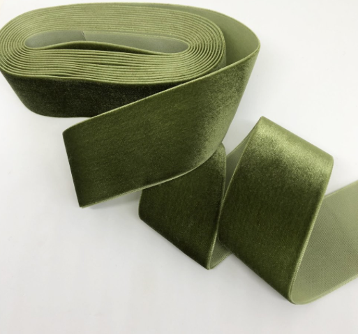 Fabulous moss green 1.5 velvet ribbon (25 yards)